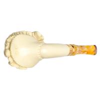 AKB Meerschaum Carved Woman with Hat (Cevher) (with Case)