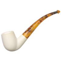 AKB Meerschaum Smooth Bent Billiard