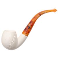 AKB Meerschaum Spot Carved Bent Apple