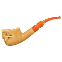 AKB Meerschaum Carved Skull (Ali) (with Case)