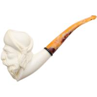 AKB Meerschaum Carved Bearded Man (A. Cevik) (with Case)