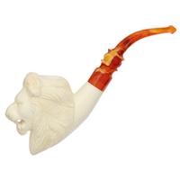 AKB Meerschaum Carved Lion (with Case)