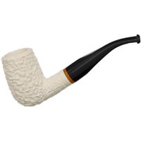 AKB Meerschaum Rusticated Bent Billiard (with Case)