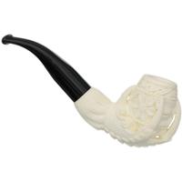 AKB Meerschaum Carved Dragon Claw with Floral Egg (Selver) (with Case)