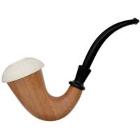 AKB Meerschaum Smooth Gourd Calabash with Carved Meerschaum Cap (with Case)
