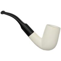 AKB Meerschaum Spot Carved Bent Billiard (with Case)
