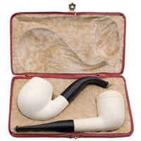AKB Meerschaum Two Pipe Set (with Case)