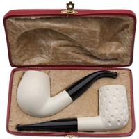 AKB Meerschaum Two Pipe Set (with Case)