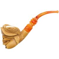 AKB Meerschaum Carved Pirate Skull (Ali) (with Case)