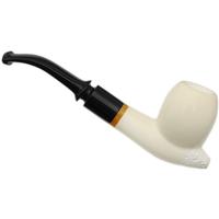 AKB Meerschaum Partially Rusticated Bent Egg (with Case)