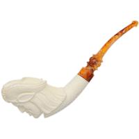 AKB Meerschaum Carved Centaur (Selver) (with Case)