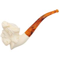 AKB Meerschaum Carved Bearded Man with Hat (A. Cevik) (with Case)