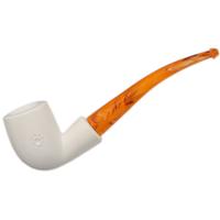 AKB Meerschaum Spot Carved Bent Billiard