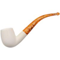 AKB Meerschaum Smooth Bent Billiard (with Case)