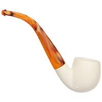 AKB Meerschaum Spot Carved Bent Apple (with Case)