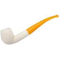 AKB Meerschaum Smooth Bent Billiard (with Case)
