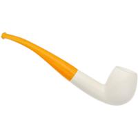 AKB Meerschaum Smooth Bent Billiard (with Case)
