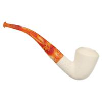 AKB Meerschaum Spot Carved Bent Dublin (with Case)