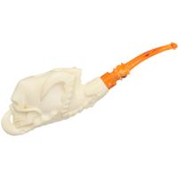 AKB Meerschaum Carved Dragon Claw with Skull (with Case)