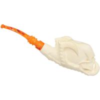 AKB Meerschaum Carved Dragon Claw with Skull (with Case)