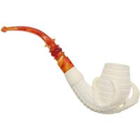 AKB Meerschaum Carved Dragon Claw with Lattice Egg (with Case)