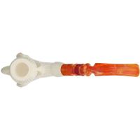 AKB Meerschaum Carved Dragon Claw with Lattice Egg (with Case)