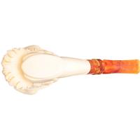 AKB Meerschaum Carved Bearded Man in Horned Helmet (Emre) (with Case)
