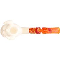 AKB Meerschaum Carved Bearded Man in Horned Helmet (Emre) (with Case)