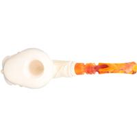 AKB Meerschaum Carved Hand Holding Skull (with Case)