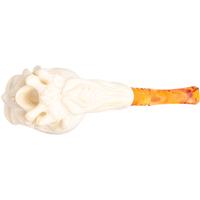 AKB Meerschaum Carved Hand Holding Skull (with Case)
