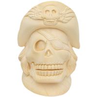 AKB Meerschaum Carved Pirate Skull with Eyepatch (I. Baglan) (with Case)