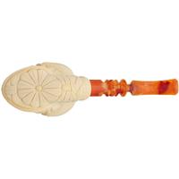 AKB Meerschaum Carved Pirate Skull with Eyepatch (I. Baglan) (with Case)