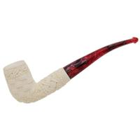 AKB Meerschaum Carved Floral Bent Billiard