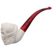 AKB Meerschaum Carved Skull and Snake