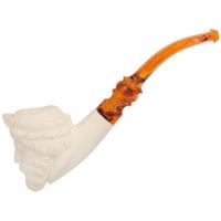 AKB Meerschaum Carved Man with Laurel Wreath
