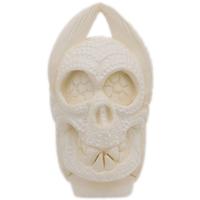 AKB Meerschaum Carved Skull with Batwings