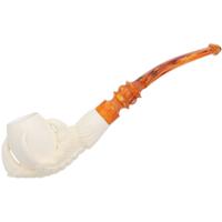AKB Meerschaum Carved Dragon Claw with Egg