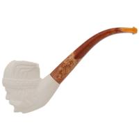 AKB Meerschaum Carved Viking with Winged Helmet (with Case)
