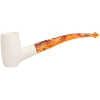 AKB Meerschaum Spot Carved Poker (with Case)