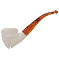 AKB Meerschaum Carved Skull with Beret (with Case)