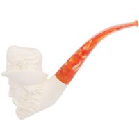 AKB Meerschaum Carved Bearded Man (with Case)
