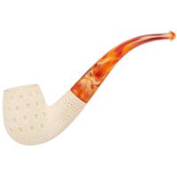 AKB Meerschaum Lattice Bent Egg (with Case)