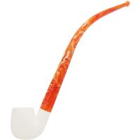 AKB Meerschaum Lattice Bent Billiard Churchwarden (with Case)