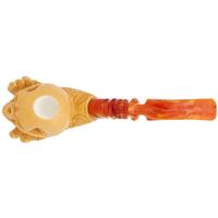 AKB Meerschaum Carved Hand Holding Skull (with Case)