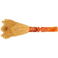 AKB Meerschaum Carved Hand Holding Skull (with Case)