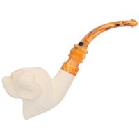 AKB Meerschaum Carved Dog (with Case)