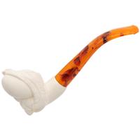 AKB Meerschaum Carved Bearded Man with Hat (with Case)