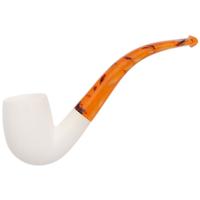 AKB Meerschaum Smooth Bent Billiard (with Case)