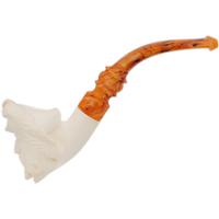 AKB Meerschaum Carved Bearded Man with Hat (Emre) (with Case)