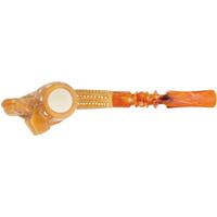 AKB Meerschaum Carved Dragon Lattice Bent Billiard (with Case)